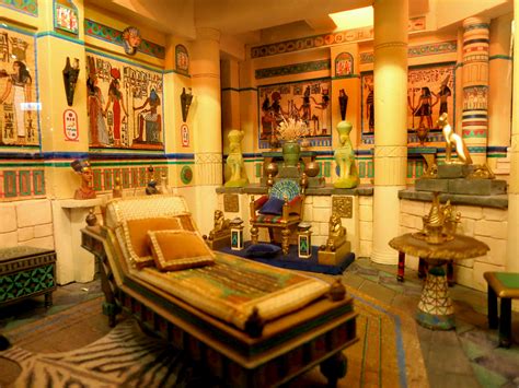 Egyptian room - Room decorating ideas in Egyptian style call for warm and light interior design colors, especially golden-yellow color tones, that symbolize the worship of Ra, the Sun God of ancient Egypt. All shades of yellow color, from desert sand shades to golden-yellow color tones, are excellent for creating Egyptian interior in the style, inspired by ...